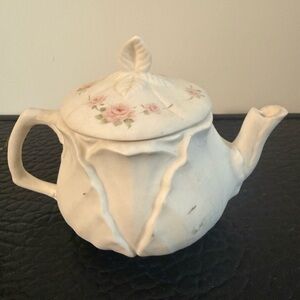Elegant Teapot Ceramic Pink Flowers 4 12 Inches
Tall